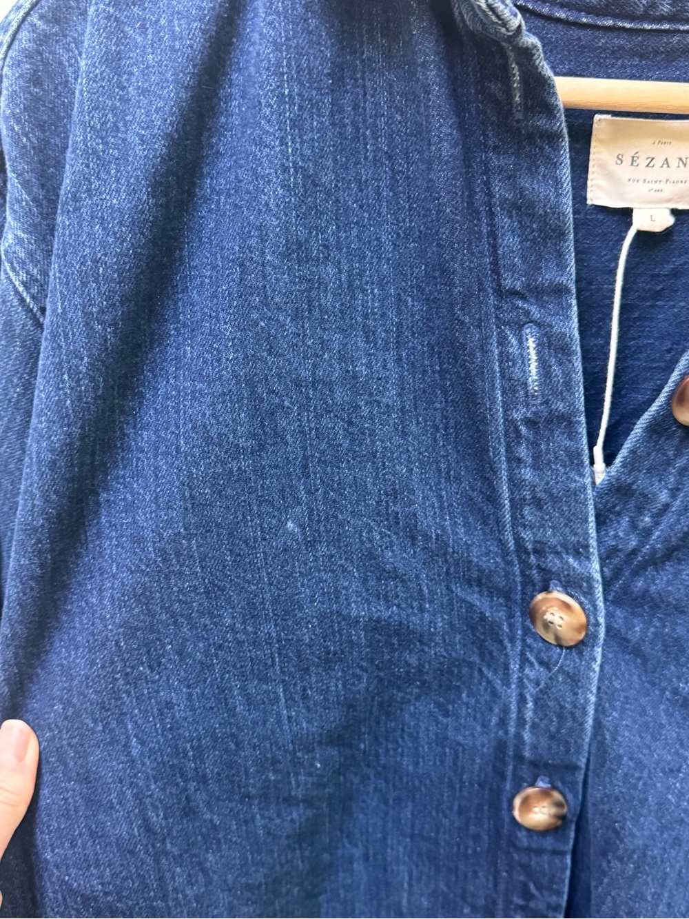 Sezane Sofie Dress Dark Blue - Size L - Picture 4 of 9
